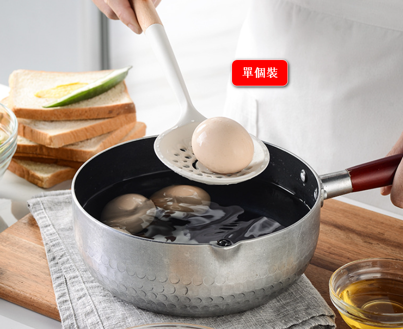 【Single Pack】【Colander】Japanese Wooden Kitchenware White Wooden Handle Silicone Kitchenware Colander Cooking Tools Cooking Equipment Baking utensils