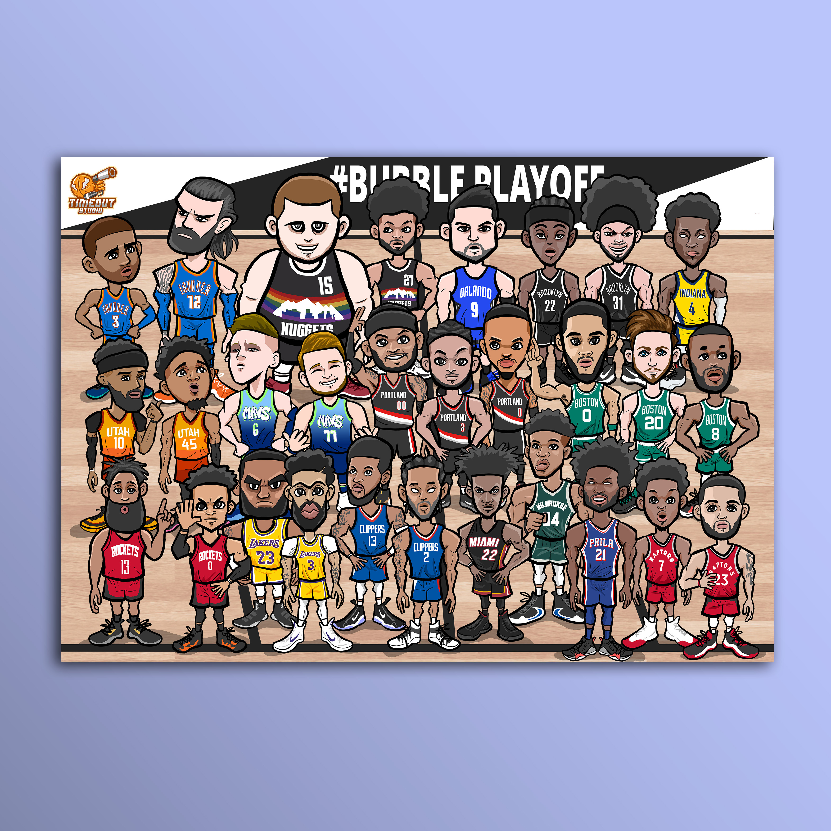 2020 bubble playoffs 明信片