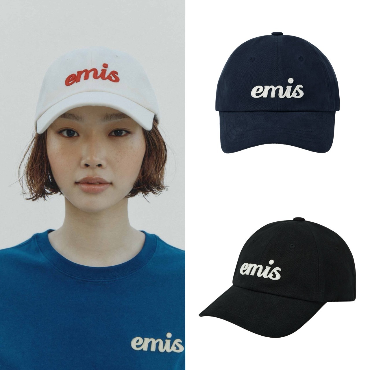 現貨┃emis APPLIQUE BALL CAP 草寫 老帽 14種顏色