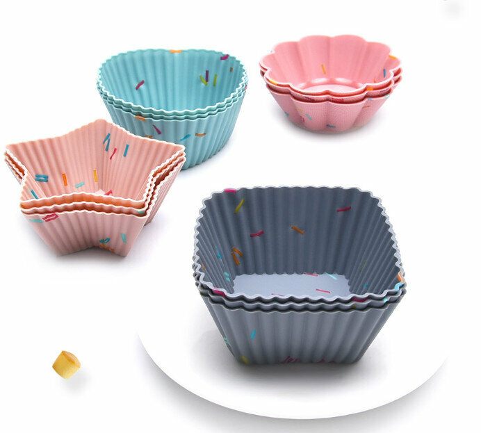 Silicone cake mould set of 4 pieces edible DIY baking star cake cups