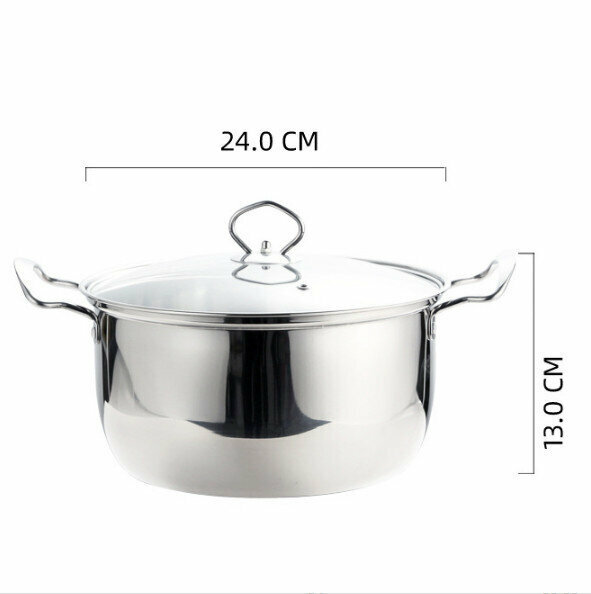 THICKENED STAINLESS STEEL SOUP POT (24CM)