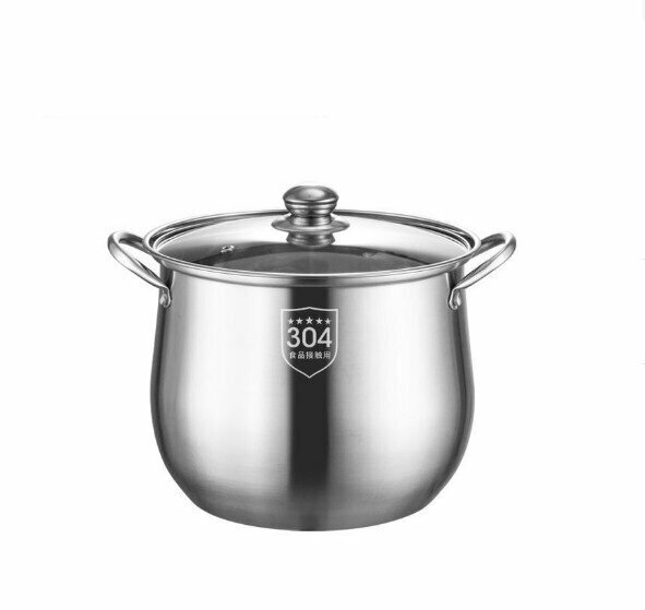 304 stainless steel soup pot (fashionable 304 steel potbelly pot 24cm)