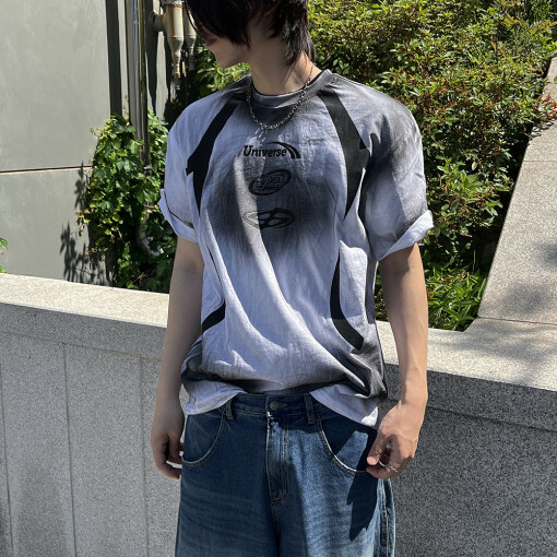 髒污水洗短袖T恤