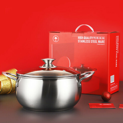 THICKENED STAINLESS STEEL SOUP POT (24CM)