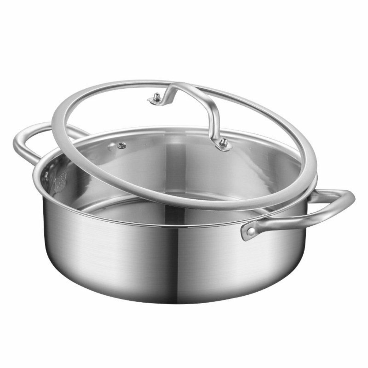 HIGH-GRADE STEEL HOT POT (30CM CLEAR SOUP POT (CLEAR SOUP WITH LID))