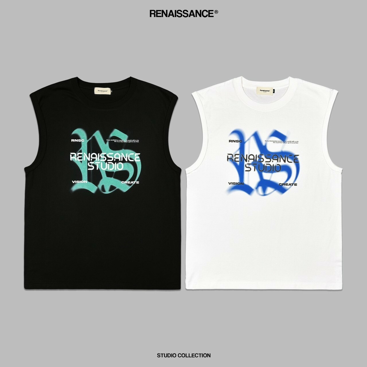 RENAISSANCE 霧化歌德字體 剪裁背心  ‘’ Vague Gothic Tank Top ‘’