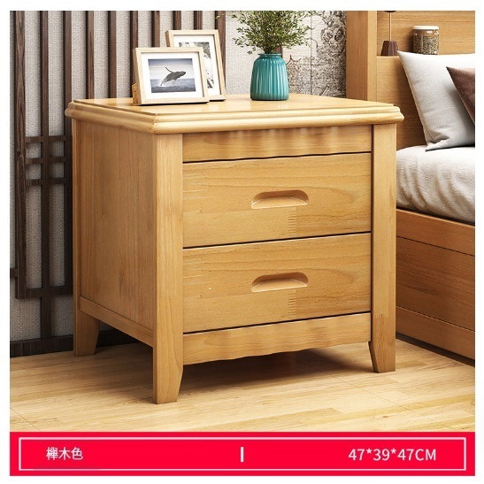 Hotly recommended solid wood bedside table [main picture] beech color 47cm]