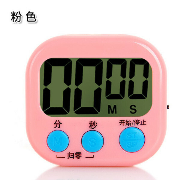Multi-function countdown timer Electronic timer Kitchen baking timer (pink)