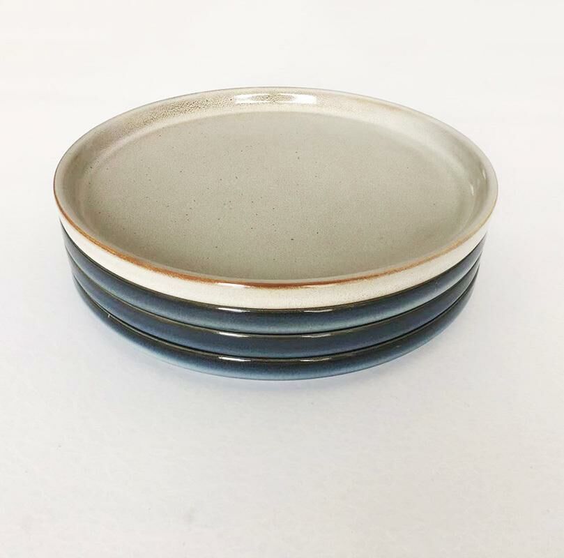 【4 pieces】Round ceramic plate, home dinner plate, ceramic plate (plate width about 23* height about 3cm)