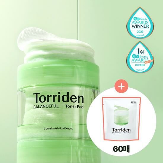 《olive young 連線》Torriden Balanceful Cica Toner Pad 60P Double Pack (60P+60P Refill)