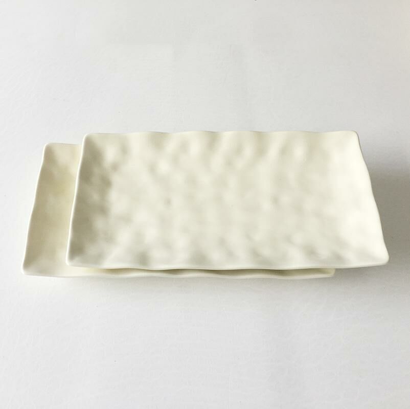 【2 pieces】Round ceramic plate, home dinner plate, ceramic plate (butterfly length 31*width 17cm)