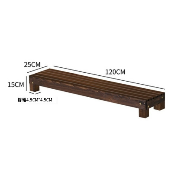 New fir solid wood furniture, outdoor furniture, flower stand, shoe changing stool [25x15x120cm]