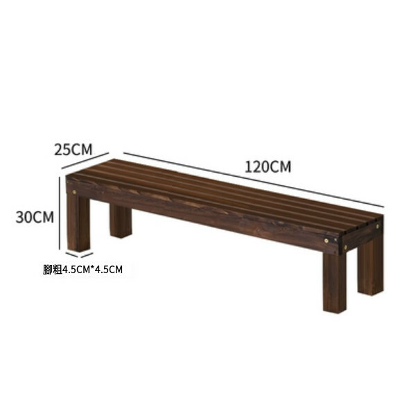 New fir solid wood furniture, outdoor furniture, flower stand, shoe changing stool [25x30x120cm]