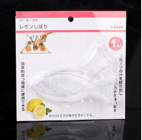 Fish-shaped clear lemon juice clips