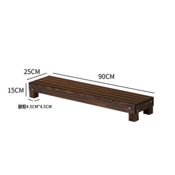 New fir solid wood furniture, outdoor furniture, flower stand, shoe changing stool [25x15x90cm]