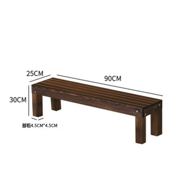 New fir solid wood furniture, outdoor furniture, flower stand, shoe changing stool [25x30x90cm]