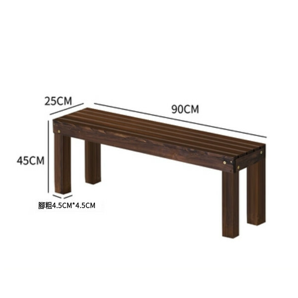 New fir solid wood furniture, outdoor furniture, flower stand, shoe changing stool [25x45x90cm]
