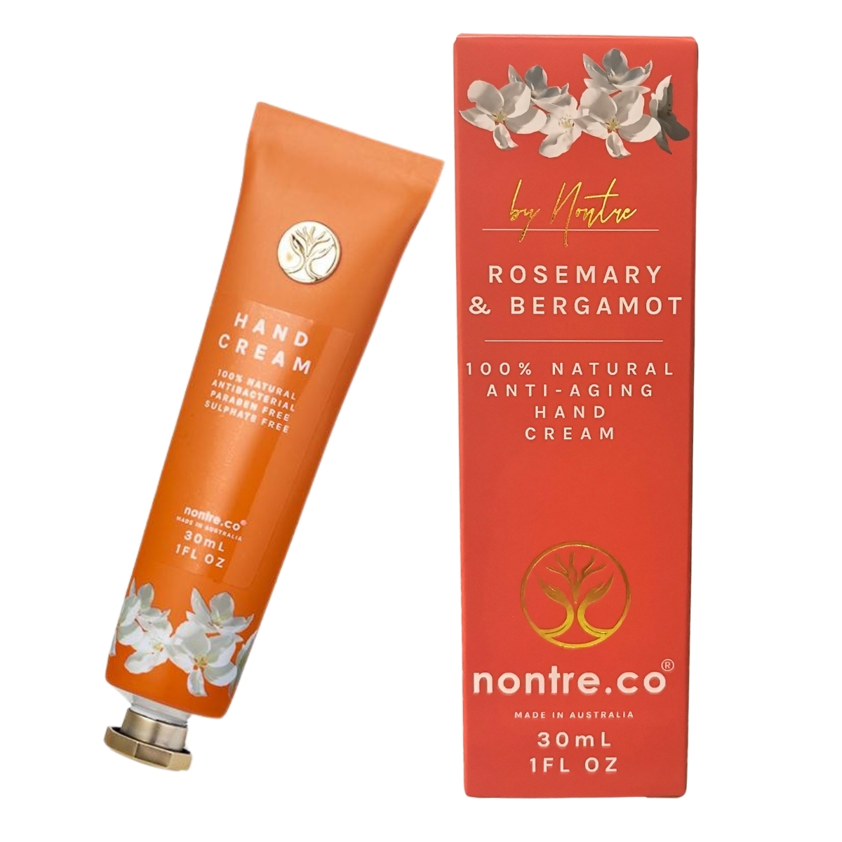 Nontre - 天然護手霜，佛手柑與迷迭香，30 毫升