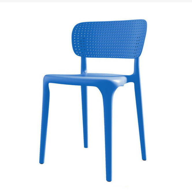 Hot Selling Dining Chair Plastic Chair Simple Modern Free Comfort Chair (Blue)