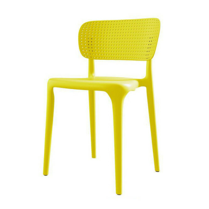 Hot Selling Dining Chair Plastic Chair Simple Modern Style Free Comfort Chair (Yellow)