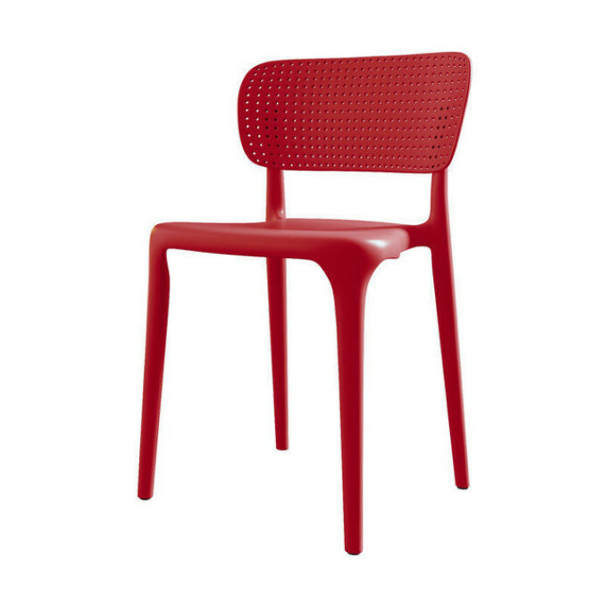 Hot Selling Dining Chair Plastic Chair Simple Modern Free Comfort Chair (Red)