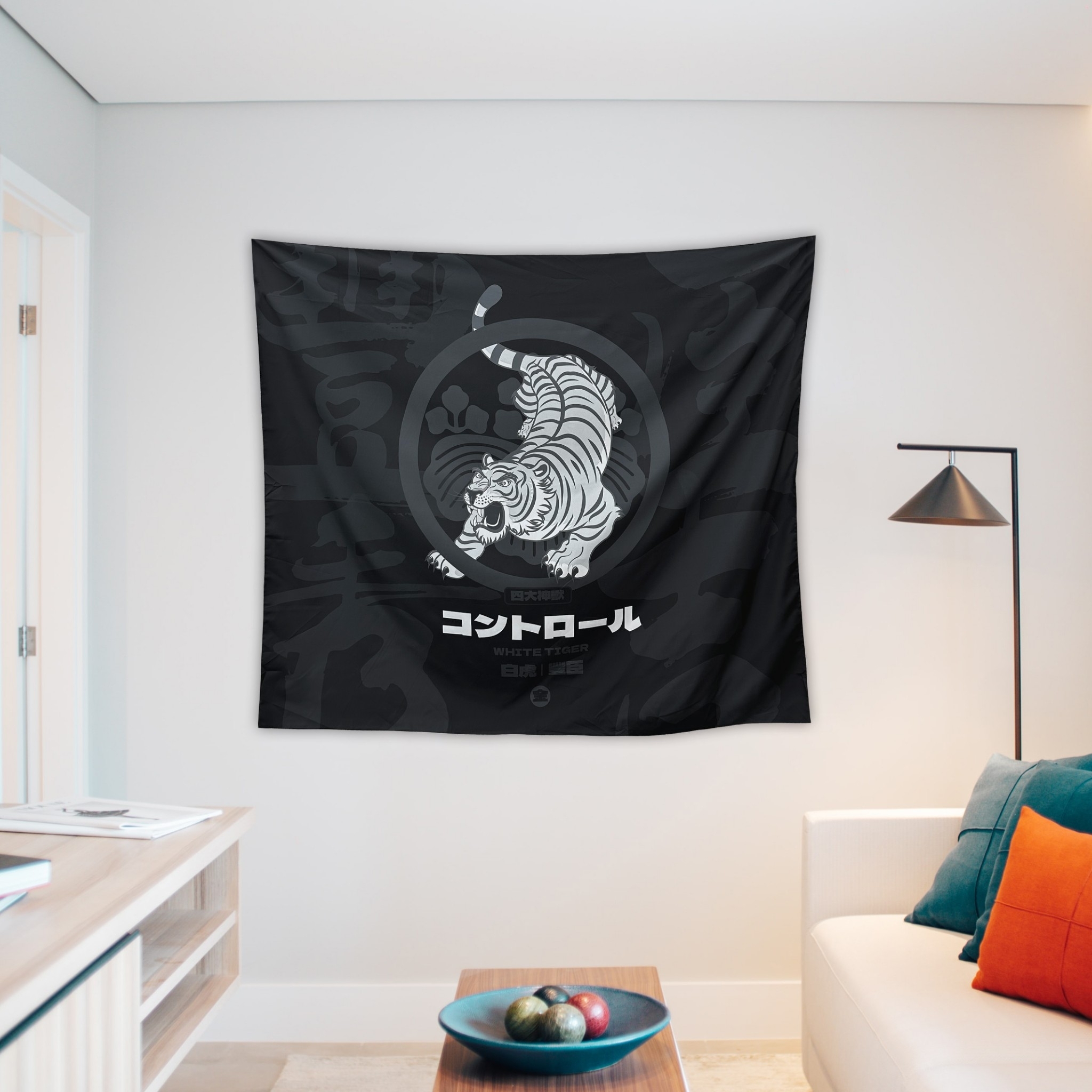 XC 裝飾掛布-四神獸白虎豐臣掛布