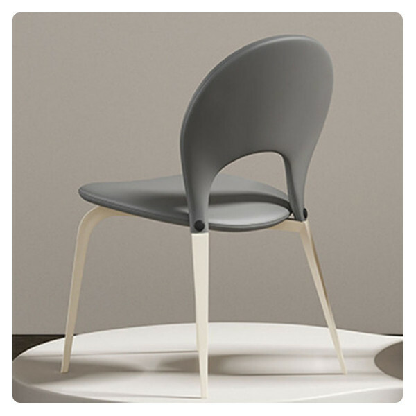 Hot style modern upholstered dining chair high-end durable chair for living room (grey)