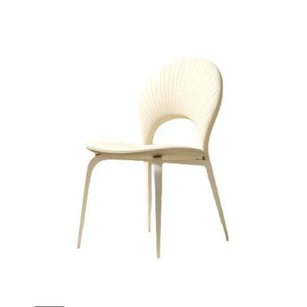 Hot style modern upholstered dining chair high-end durable chair for living room (white)