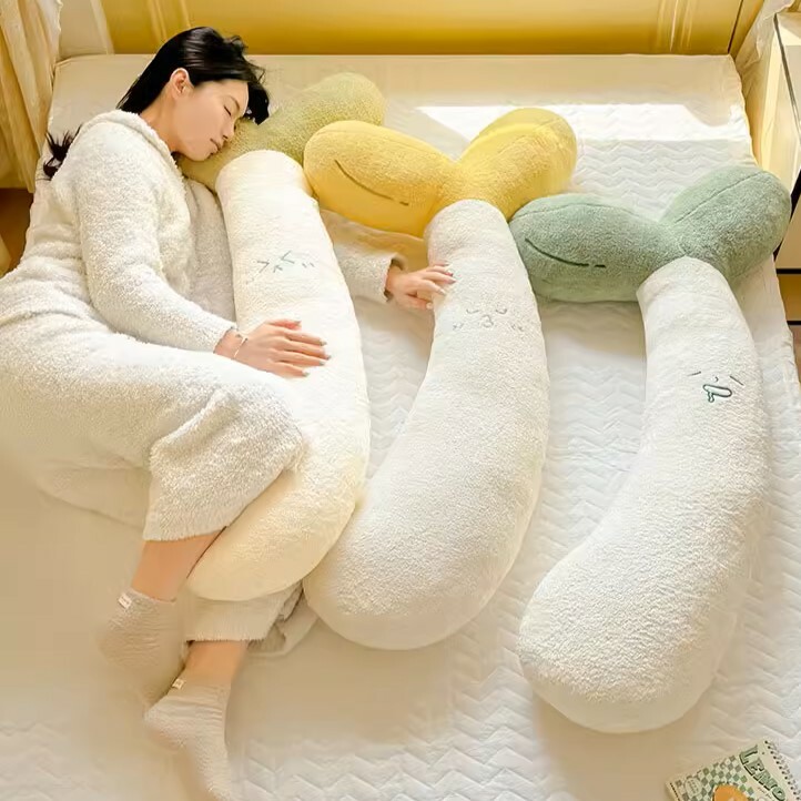 《4268》表情包豆芽造型長型抱枕靠枕