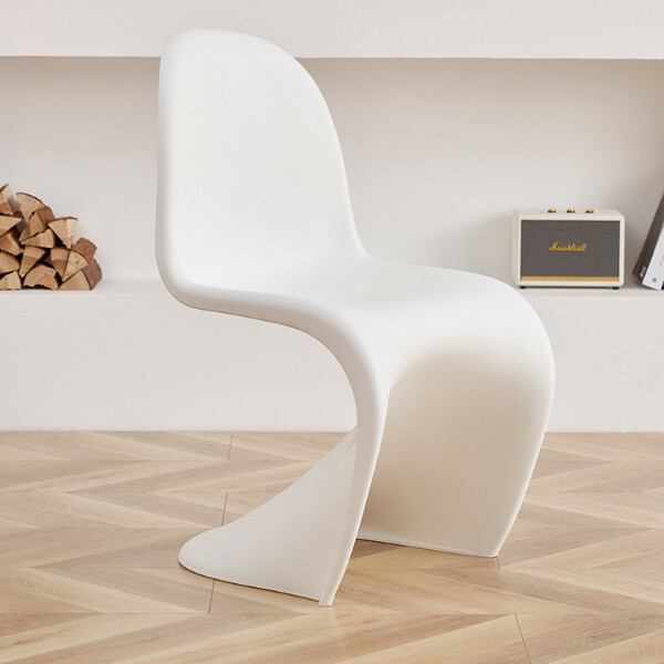 Popular Creative Acrylic Crystal Chair Creative Transparent Plastic Dining Chair (Simple and Elegant White)