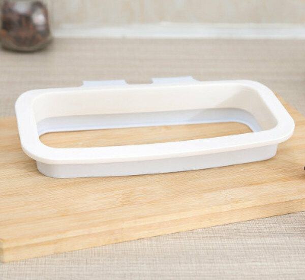 Multifunctional cabinet door garbage bag hanger 