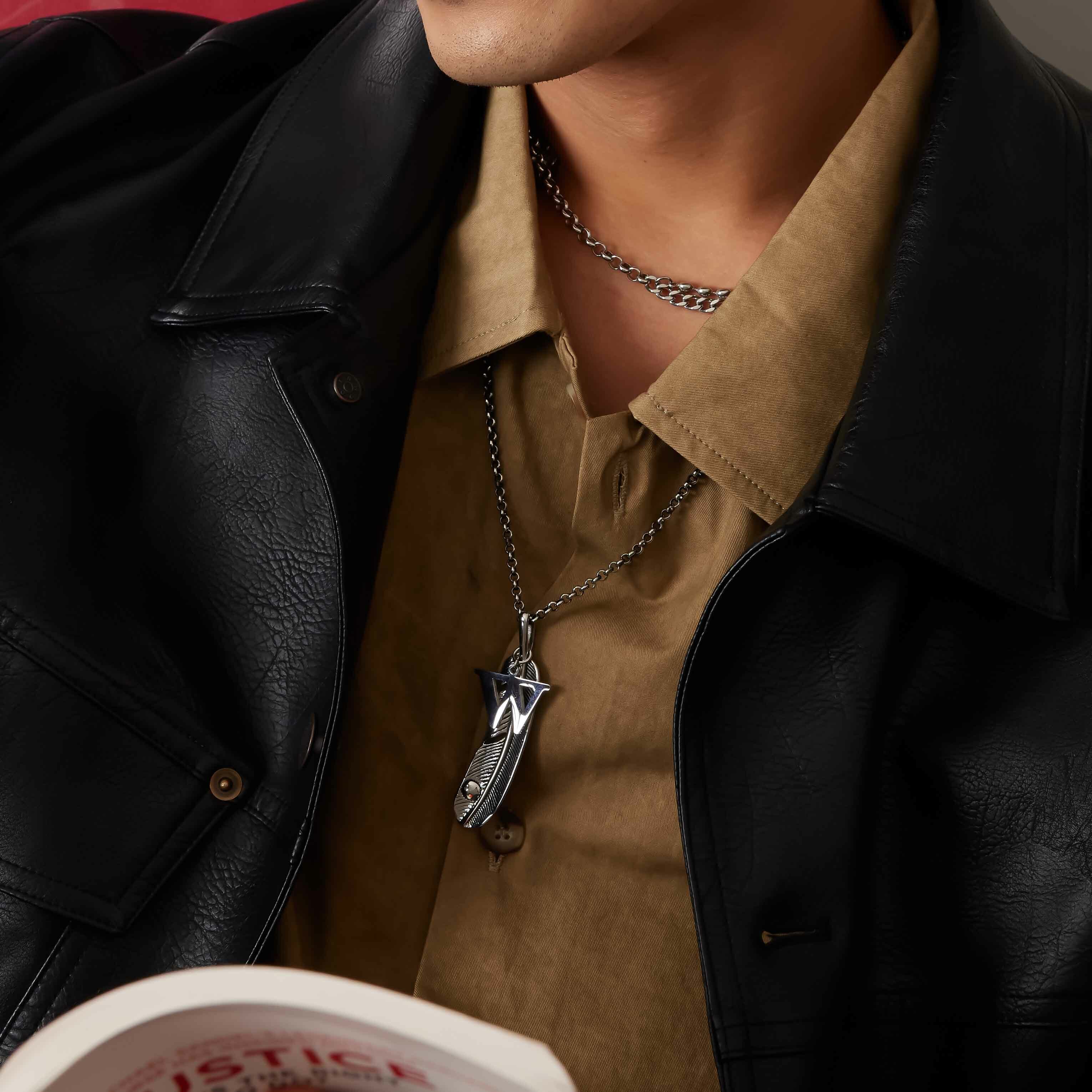 WODEN X RECOVERY 鑲嵌羽毛項鍊