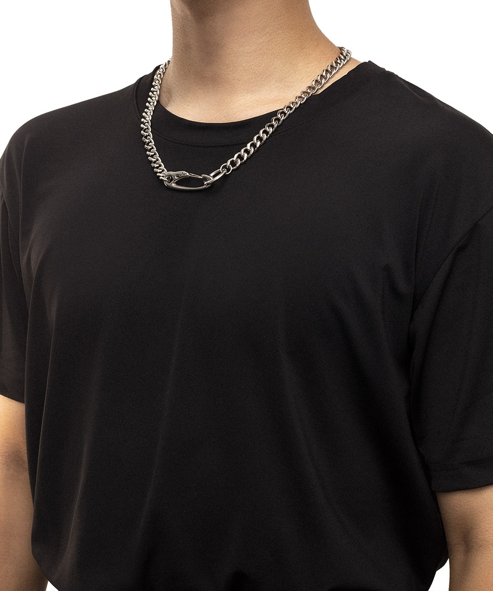 RECOVERY 烏鴉頭骨雙扣頭扁鍊 (亮銀色)