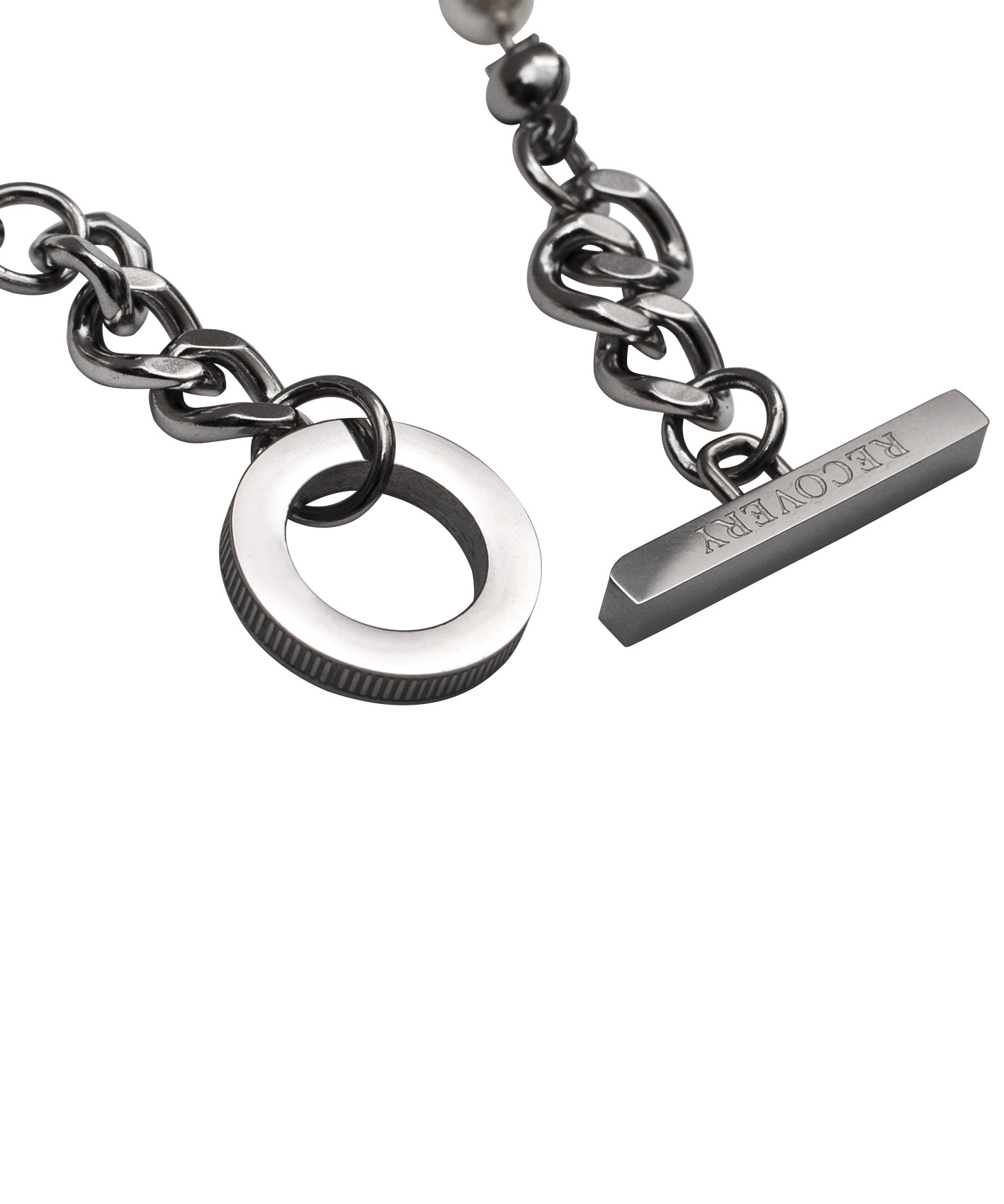 RECOVERY 不對稱珍珠項鍊(灰)