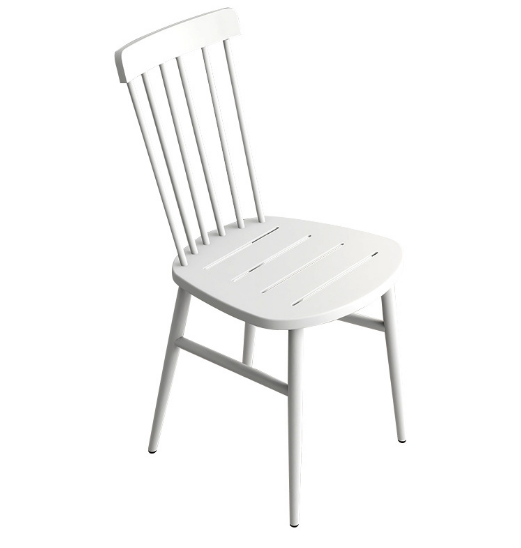 Hot style simple leisure back chair (white matte) (size: 45*39*41*41*42.5CM)