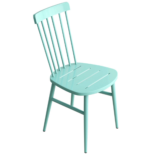 Hot style simple leisure back chair (Tiffany blue high gloss) (size: 45*39*41*41*42.5CM)