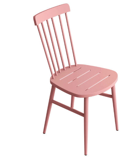 Hot style simple leisure back chair (pink frosted) (size: 45*39*41*41*42.5CM)