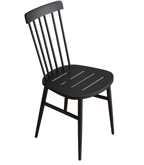 Hot style simple leisure back chair (matte black) (size: 45*39*41*41*42.5CM)