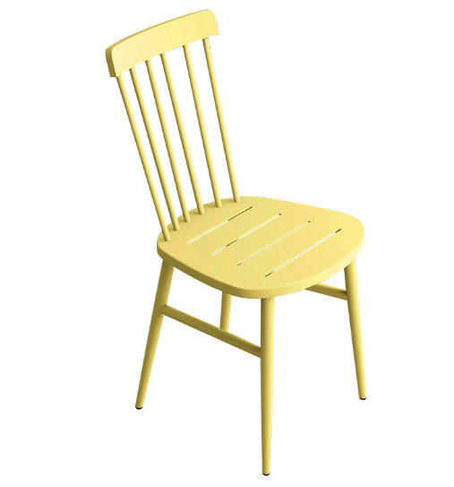 Hot style simple leisure back chair (yellow matte) (size: 45*39*41*41*42.5CM)