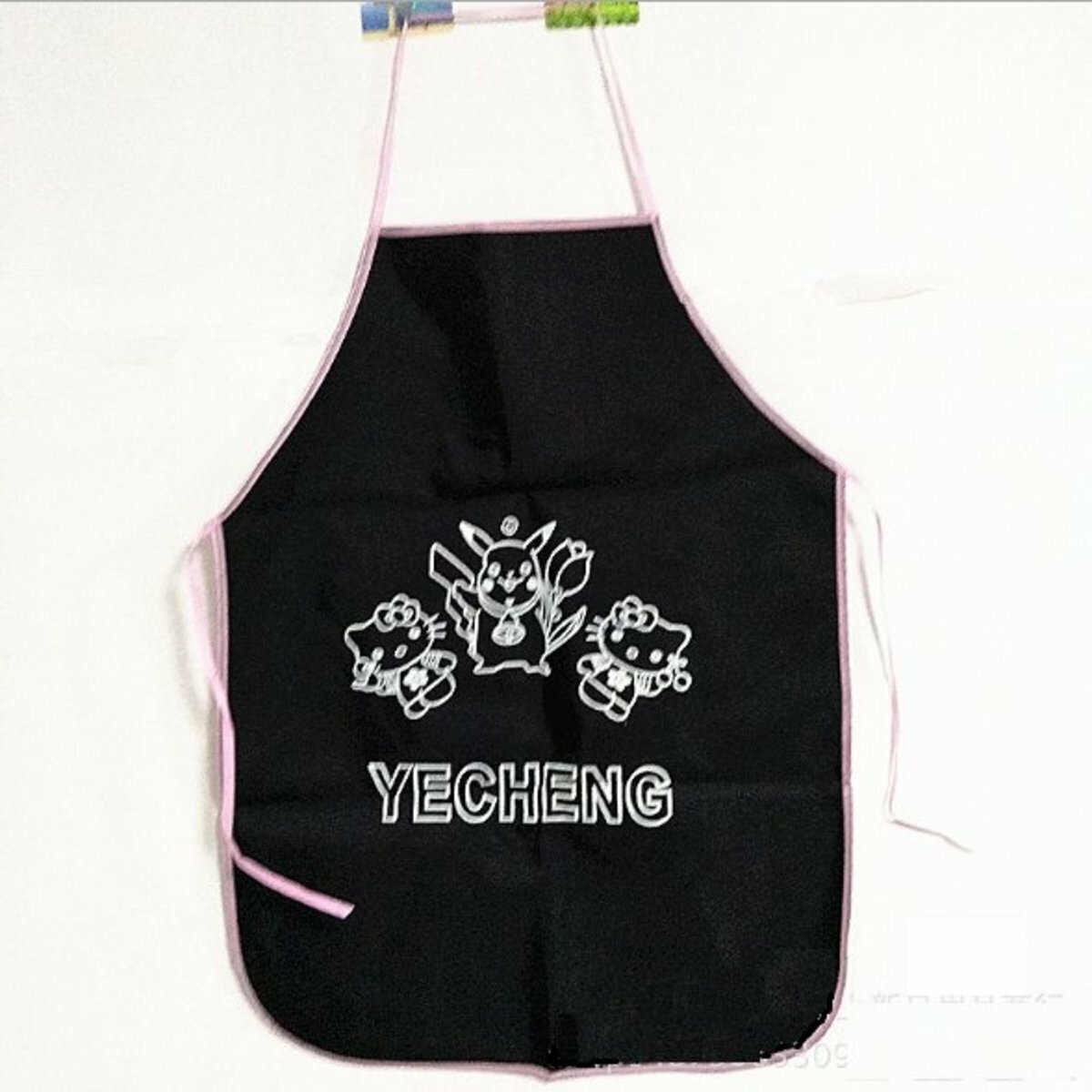 Cartoon apron Half-length sunrise apron (single pattern, random color)