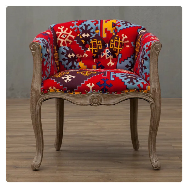 Popular solid wood antique chair American dining chair color 2: strip fabric
