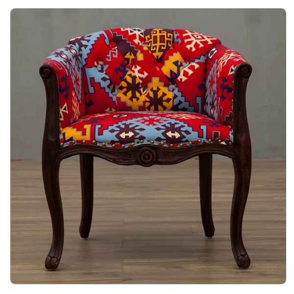 Popular solid wood antique chair American dining chair color 3: strip fabric