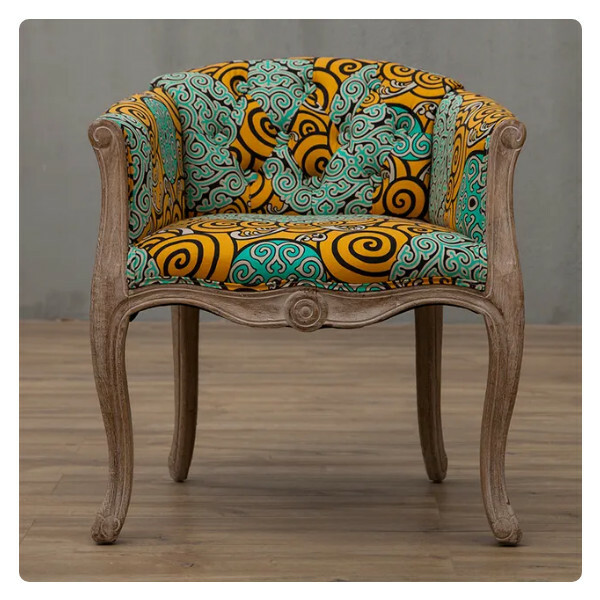 Popular solid wood antique chair American dining chair color 7: strip fabric