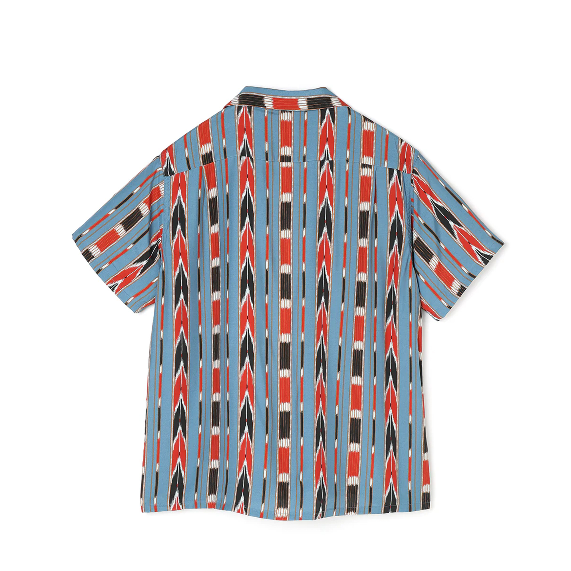 Attractions - Lot.832 Native Print Rayon Shirt (Sax)