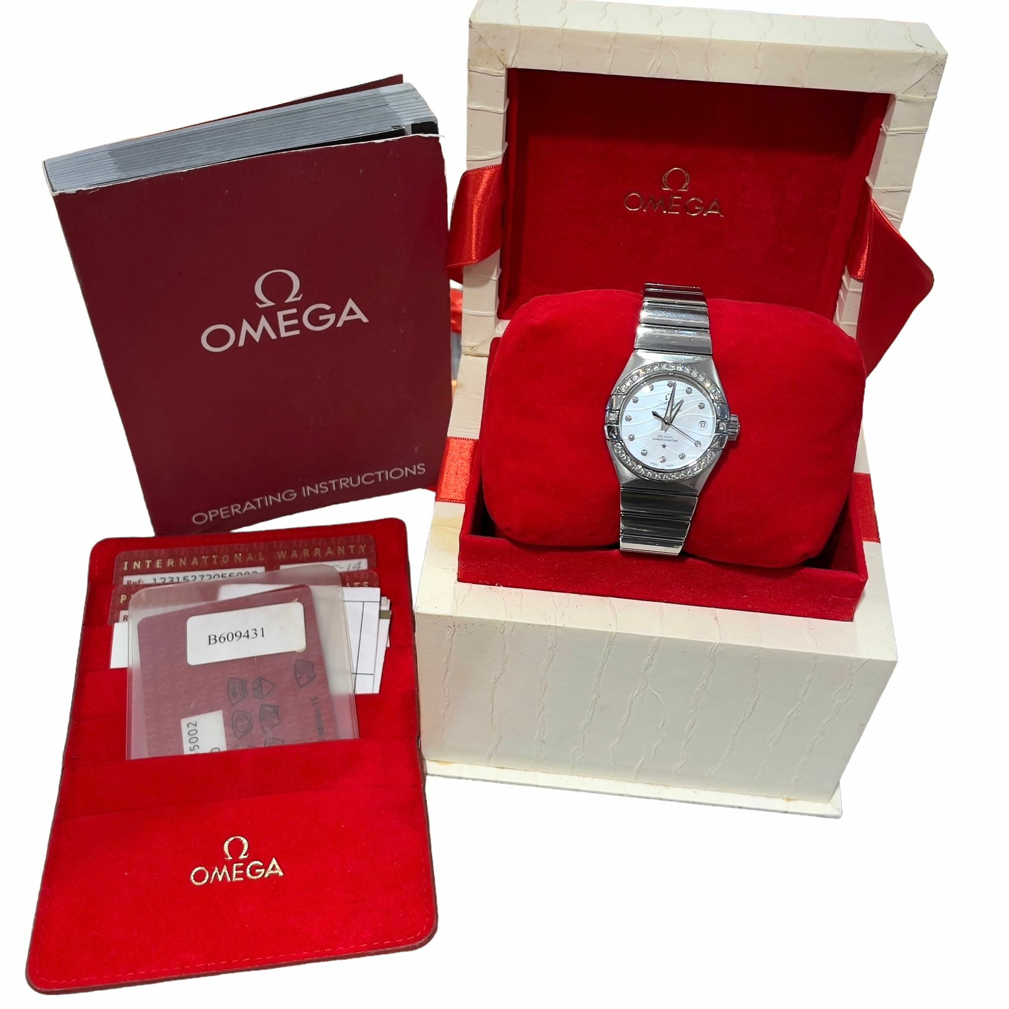 98%NEW二手OMEGA WATCH 27mm, 銀色鑽石星座系列, CONSTELLATION, 歐米茄手錶, 1231527055002, #香榭站正品