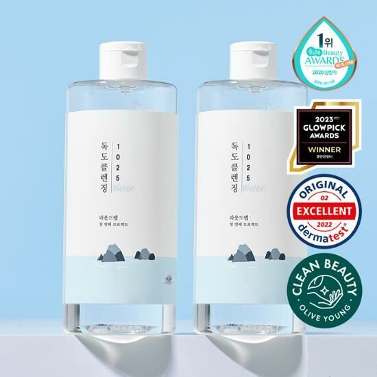 《Olive young連線》ROUND LAB 1025 Dokdo Cleansing Water 400ml 2-for-1 Set