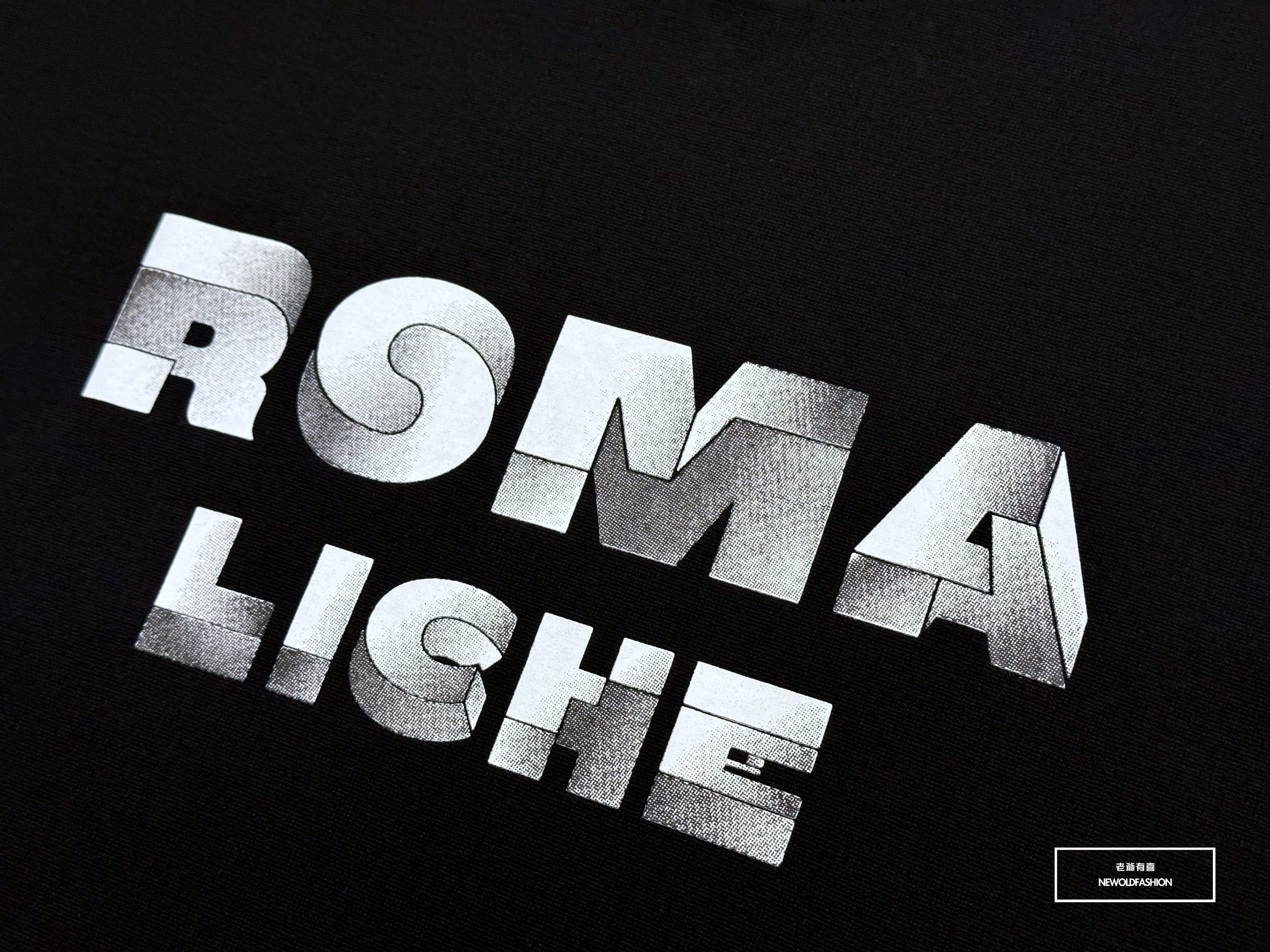 『新品上市』重磅ROMA積木英字短T(NOF2405S6010)-黑