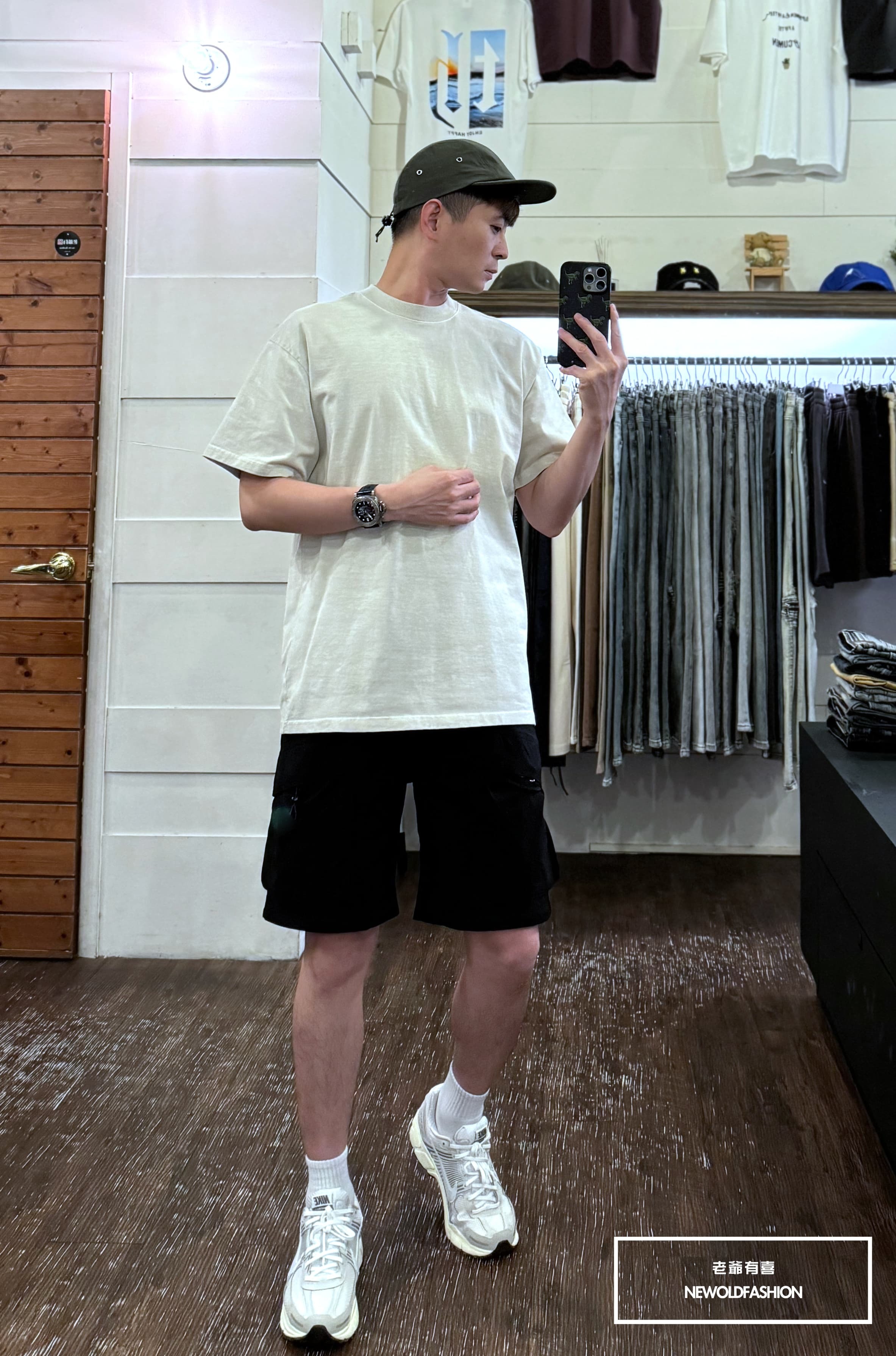 『新品上市』重磅純色全素水洗短T(NOF2405S002)-米