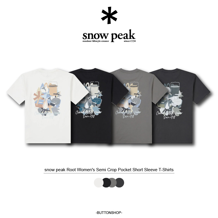 【現貨零碼折扣】snow peak camping gear short sleeve T-shirts 露營裝備大集合圖像短tee S24MUFTS88