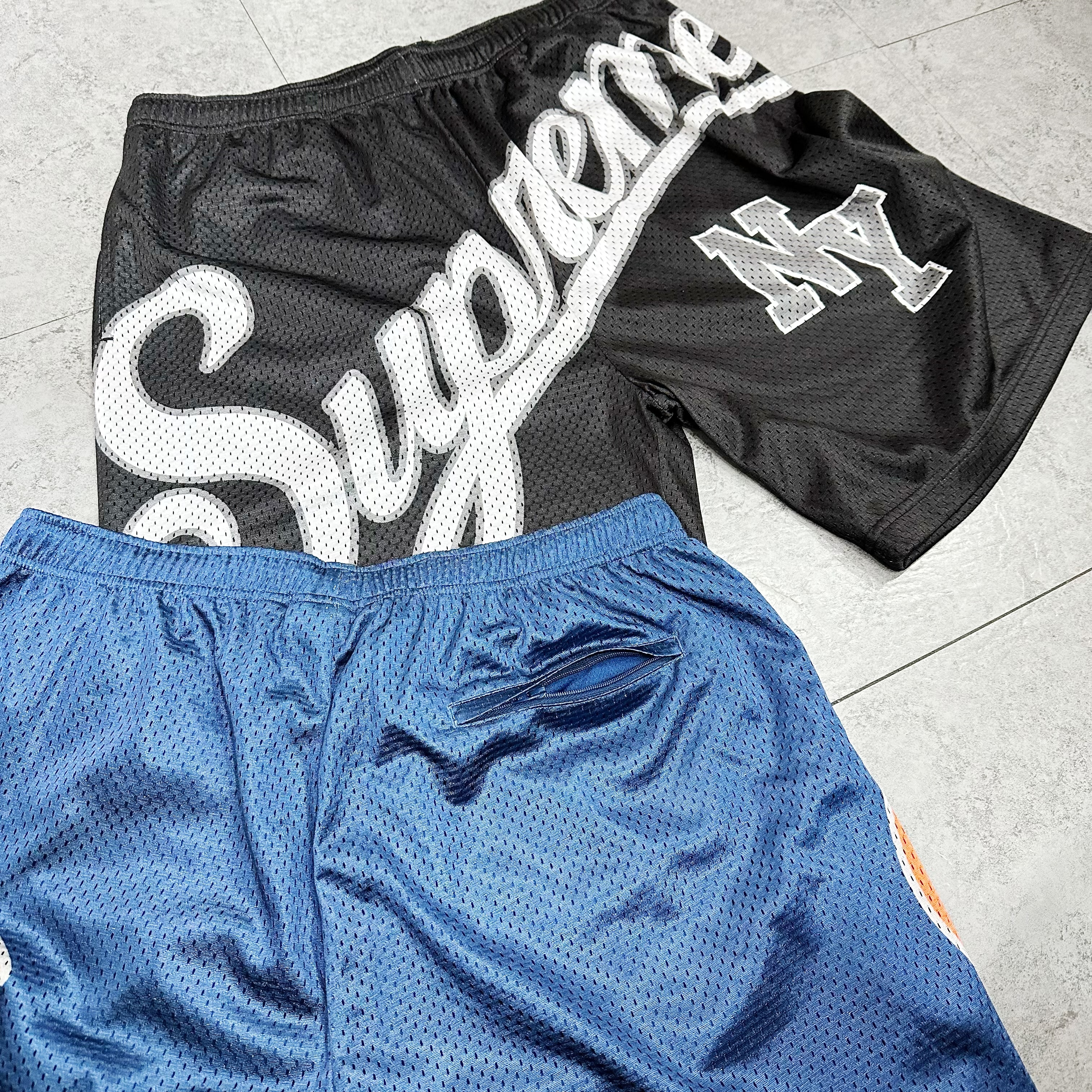Supreme SS24 BIG SCRIPT MESH SHORT短褲